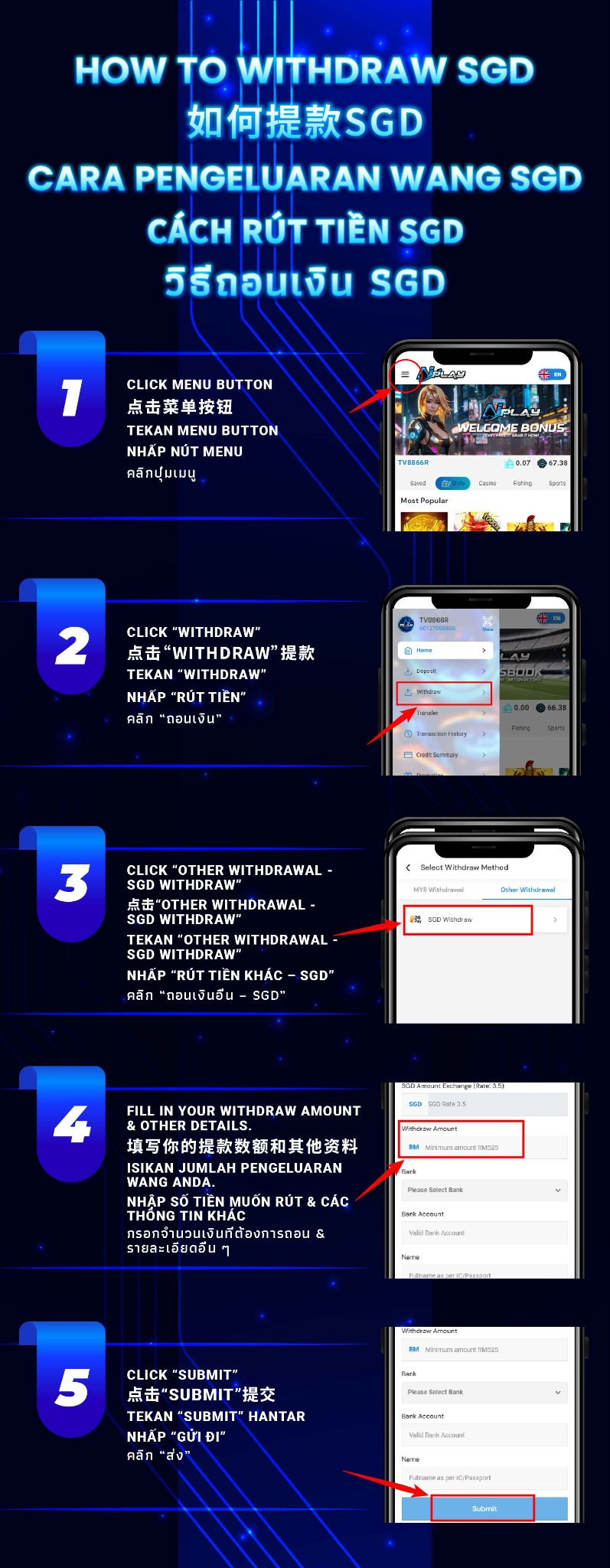 SGD Withdrawal